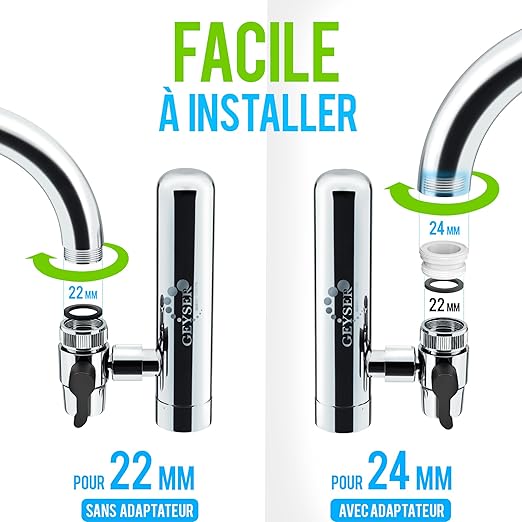 GEYSER EURO - Filtre à Eau pour Robinet de Cuisine