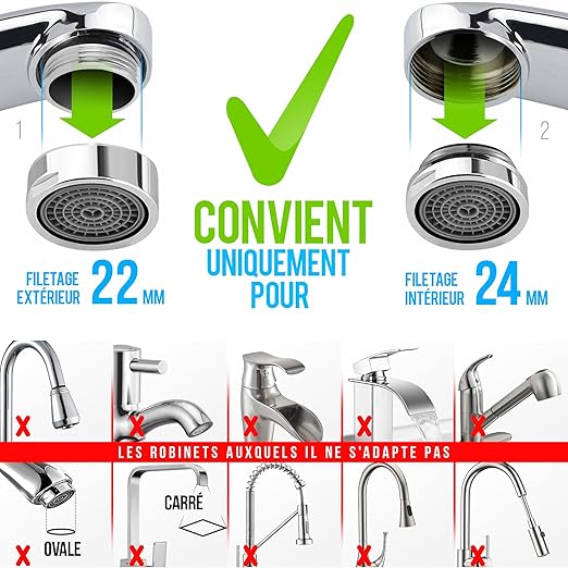 GEYSER EURO - Filtre à Eau pour Robinet de Cuisine
