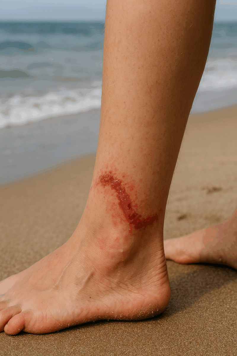blessure piqure meduse