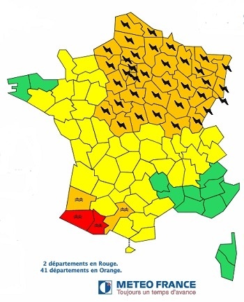 carte vigilance orages