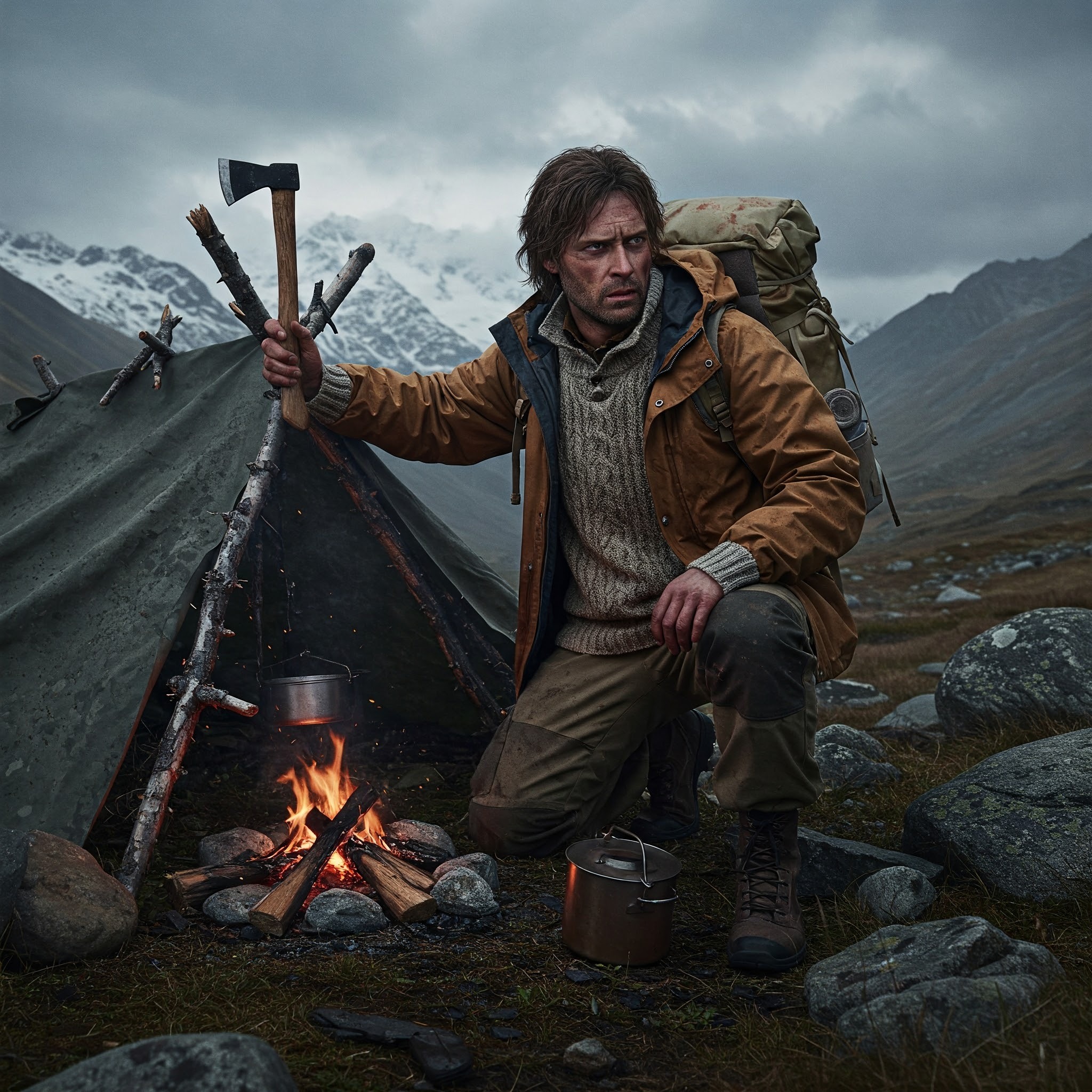 homme-survie-montagne homme survie crise montagne