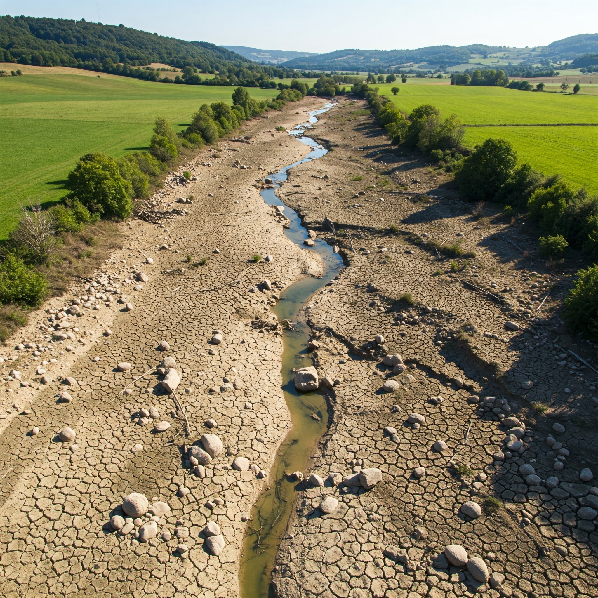 riviere assechée types de crises climatique