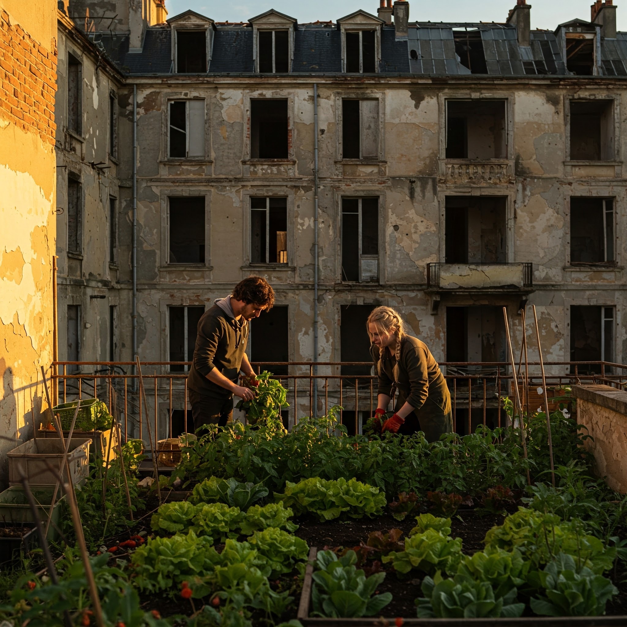couple-potager-ville-ruine